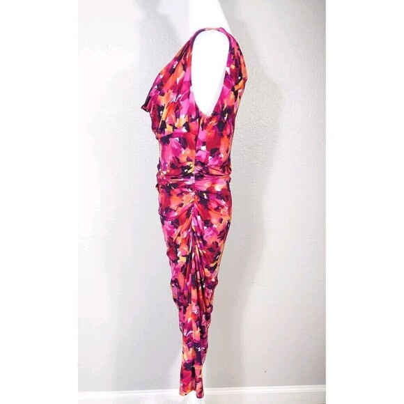 Lauren Ralph Lauren Pink and Orange Floral Midi Dress - Picture 2 of 9